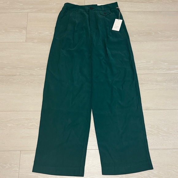 a new day Forest Green Wide-Leg Trousers - Picture 2 of 10